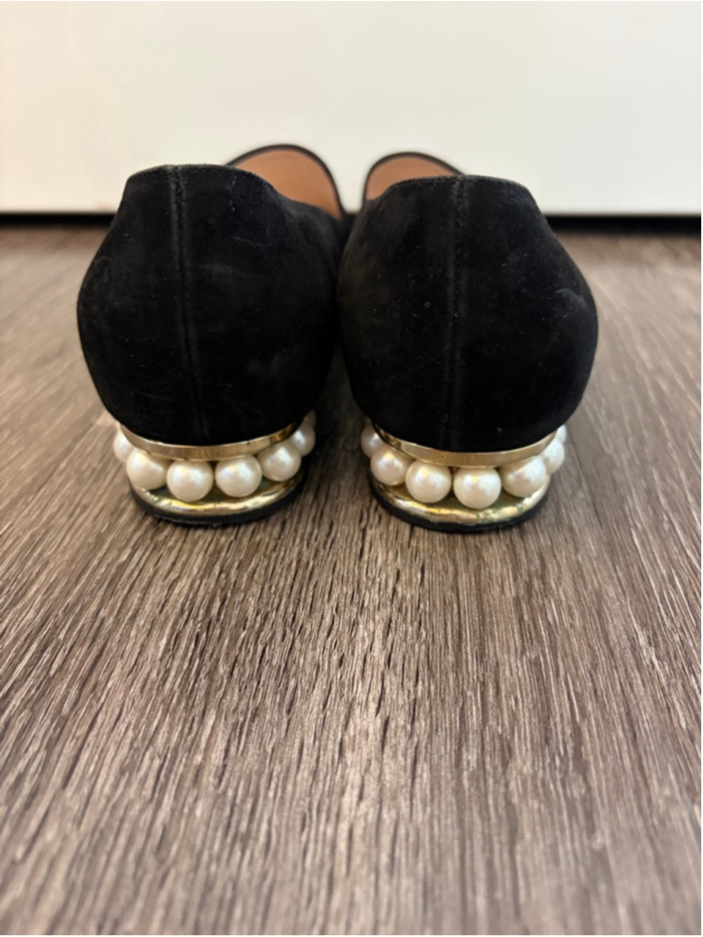 Nickolas Kirkwood Black Suede Pearl Casati Loafers Sz 38 - Picture 4 of 16